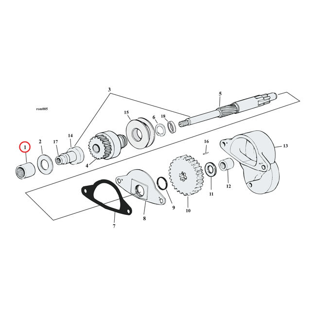 KOYO BEARING, STARTER SHAFT, OUTER