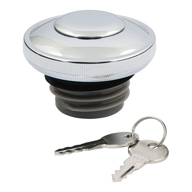 GAS CAP VENTED WITH LOCK, CHROME