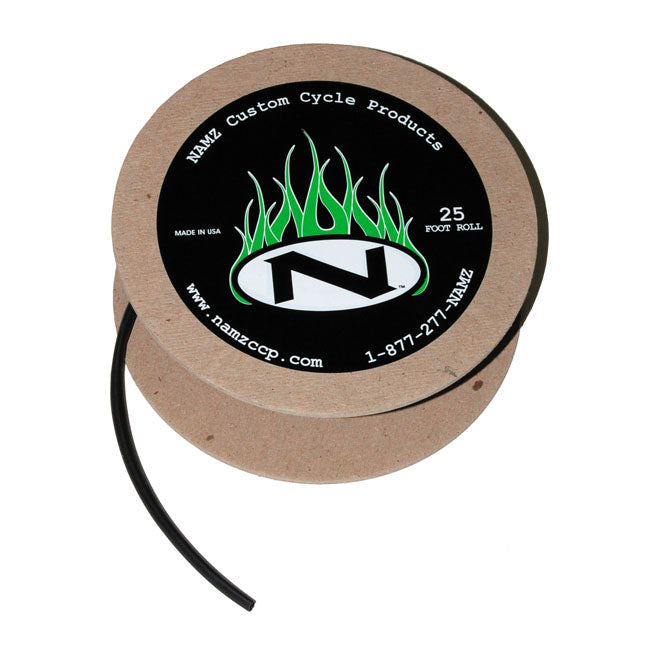 HEAT SHRINK TUBE. 25FT ROLL, 1/8" (3.18MM). BLACK