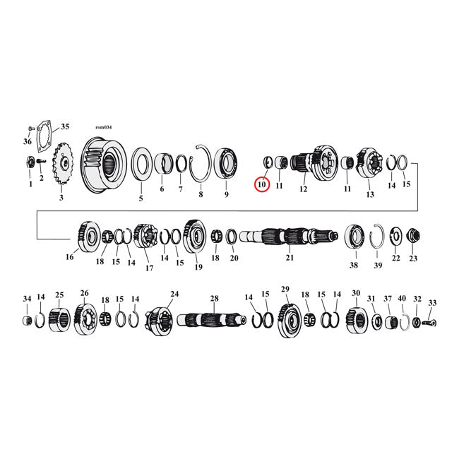 Bore Seal,Main Drive Gear End XL 91-13 5speed