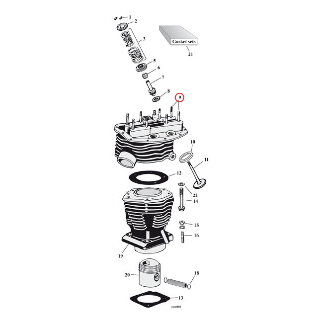 PANHEAD ROCKER ARM STUD SET