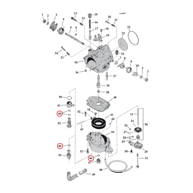 S&S O-RING, FUEL SEAT / BOWL PLUG