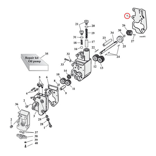 COMETIC, OIL PUMP BODY TO CASE GASKET. .010" FIBER 1980-91