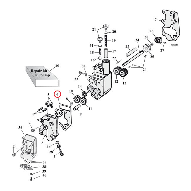 Gasket Oil Pump 80-91