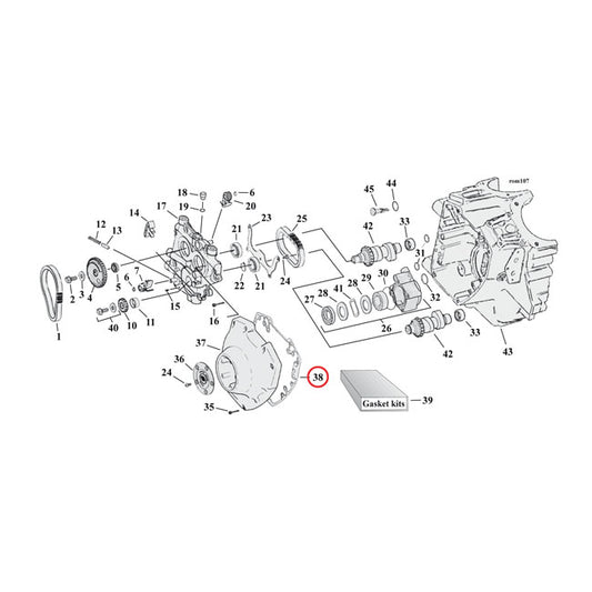 COMETIC, CAM COVER GASKET. .032" AFM