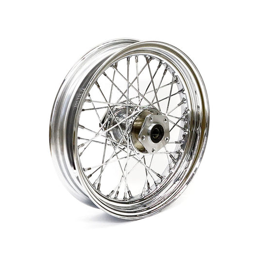 3.00 X 16 FRONT WHEEL 40 SPOKES CHROME