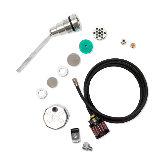 FEULING, OIL TANK BREATHER KIT & VENTED DIPSTICK. POL. CAP – Bike Station