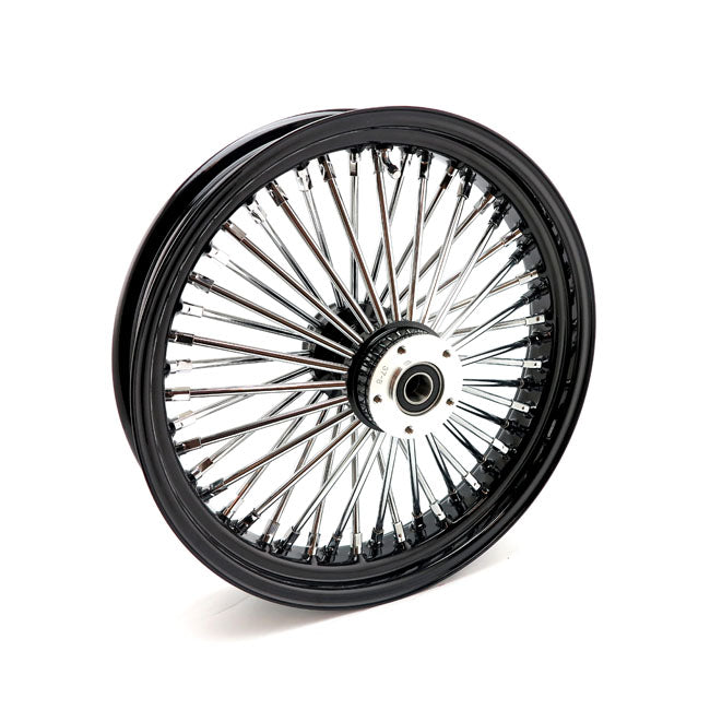 MCS RADIAL 48 FAT SPOKE FRONT WHEEL 3.50 X 18 DF BLACK