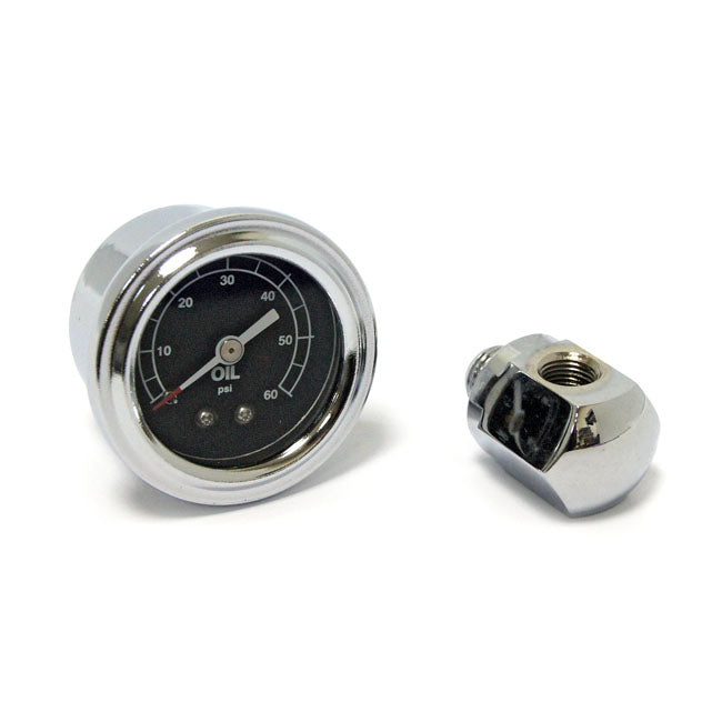 OIL PRESSURE GAUGE KIT ROCKERBOX, 60 PSI Shovel 71-84