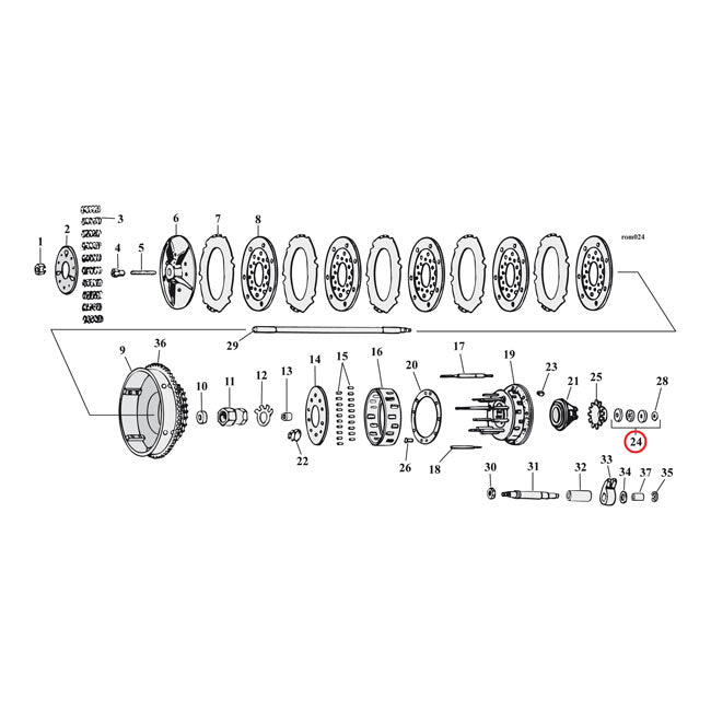 Clutch Pushrod Bearing Kit 75-up