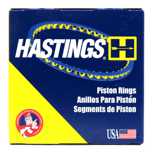 HASTINGS, 3-1/2" (EVO)BORE PISTON RING SET. CHR/MOLY. +.040" 2CY