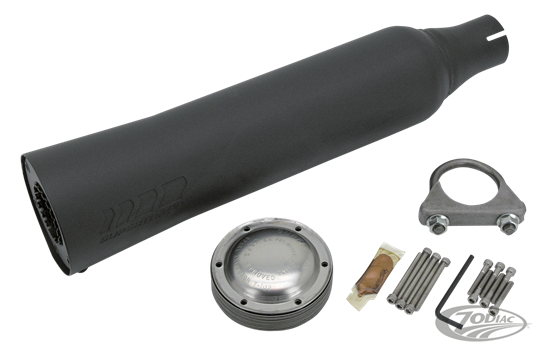 4" UNIVERSAL MUFFLER BLACK 1.75" INLET