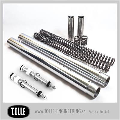 Tolle fork tubes with dampers & prog. springs/Showa +24"