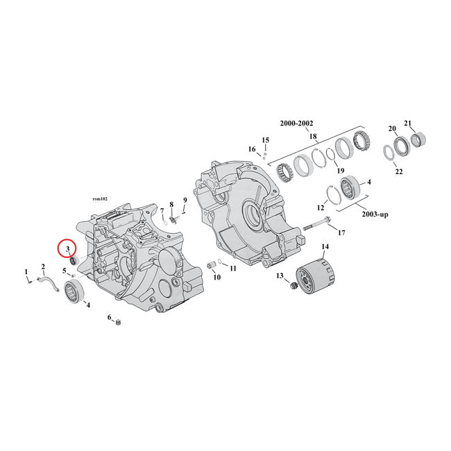 Cam Bearing TC 88 models Orig.HD