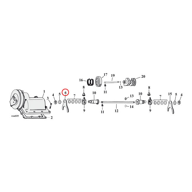 ANDREWS SHIFTER FORK, 1-2 COUNTERSHAFT