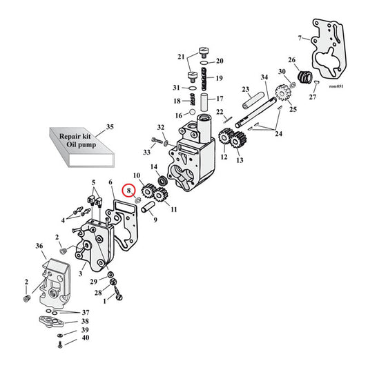 Oil Pump snap Ring 1936-99