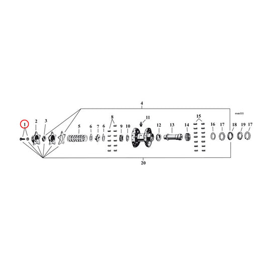 STAR HUB SCREWS & WASHER SET