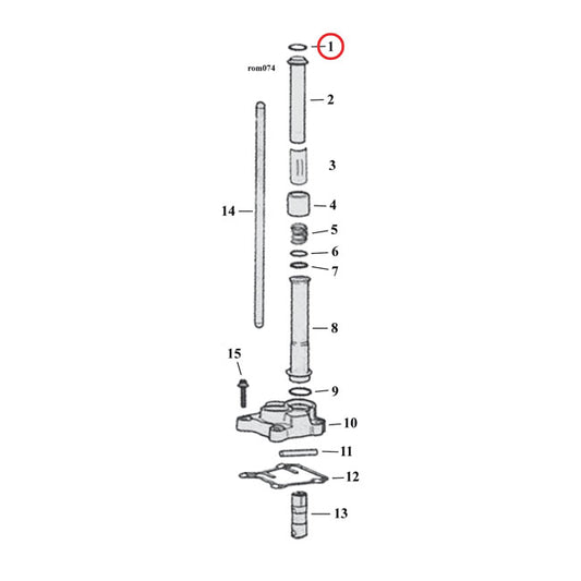 O-Ring upper Pushrod Cover 99-up TC  James