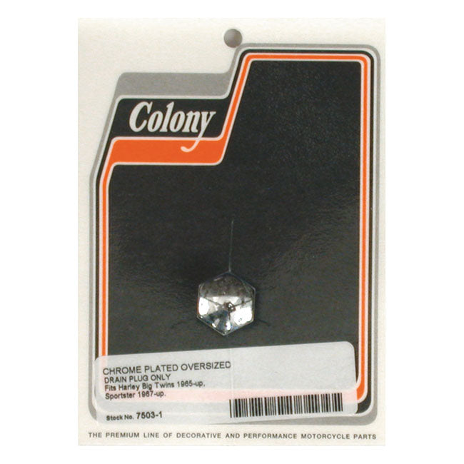 COLONY OVERSIZE DRAIN PLUG, DOMED HEX