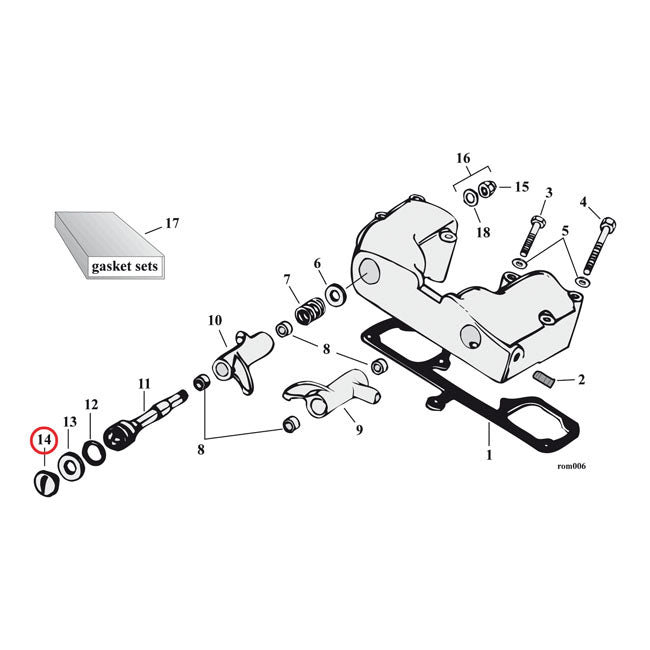 ROCKER SHAFT PLUG & NUT KIT