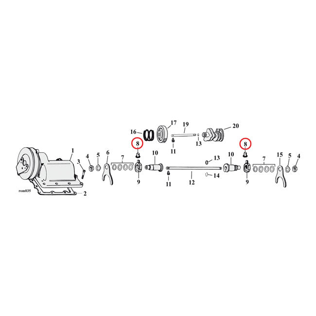 Shifter Roller EA Big Twin 1941-79