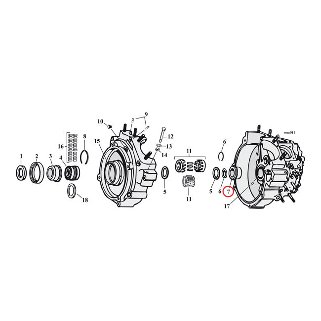 CRANKC.BUSHING, PINION SHAFT STD