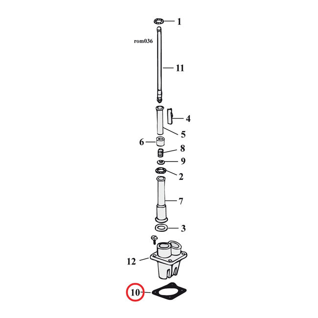 Tappet block Gasket rear James