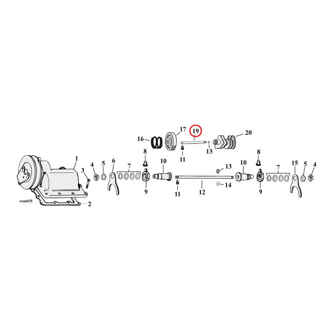 SHIFTER CAM SHAFT 52-79