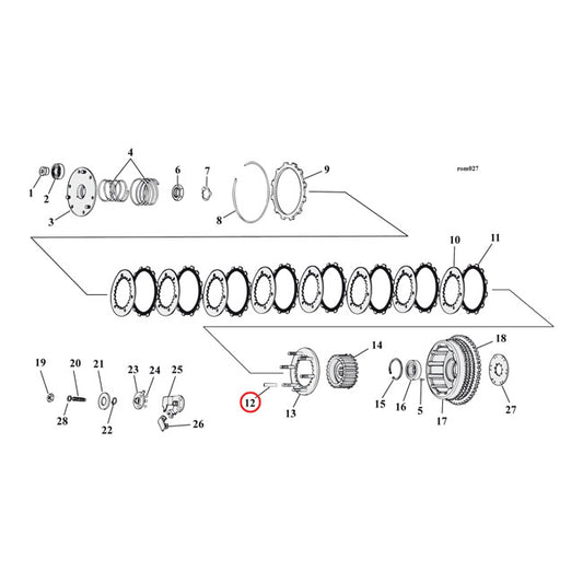 Spacer set (6) std. XL 71-84 Clutch