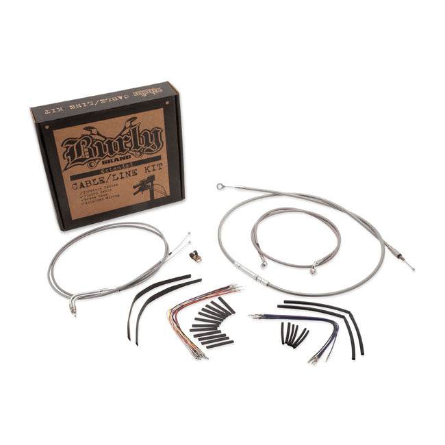 BRAIDED 14" APEHANGER CABLE/LINE KIT