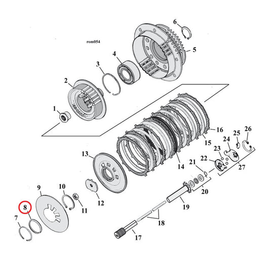 Seat,clutch spring  90-up Orig.HD
