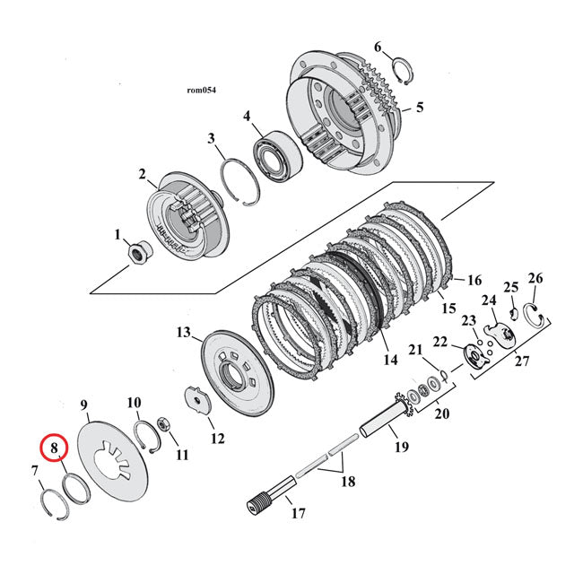 Seat,clutch spring  90-up Orig.HD