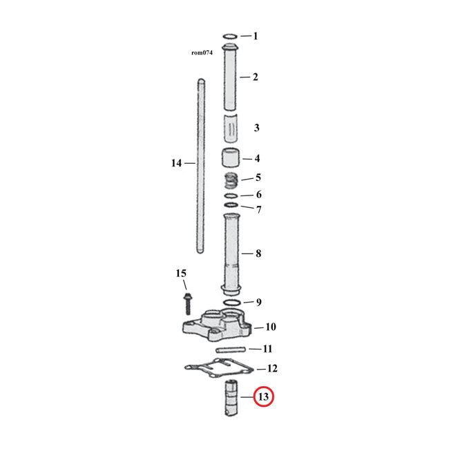 99-UP TAPPET ASSEMBLY. STANDARD SIZE