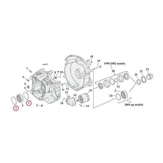 Retaining Ring spiral Pinion Shaft Bearing TC99-02