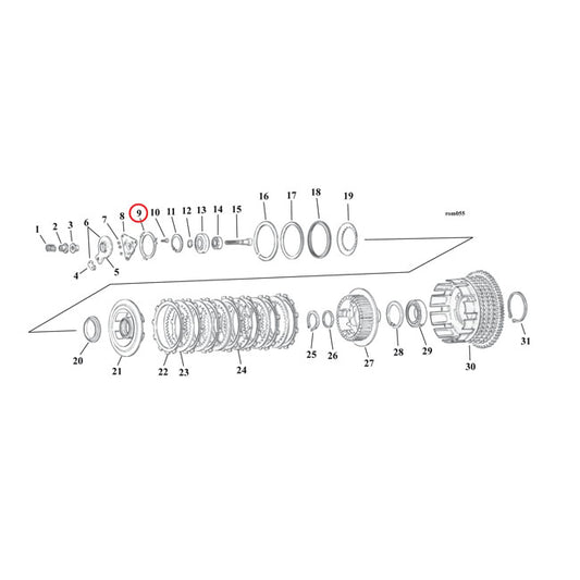 Clutch lock tab XL 1984-90