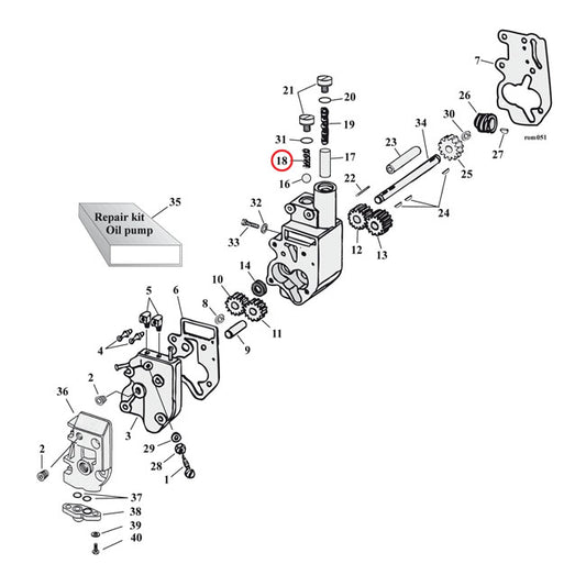 SPRING, OIL PUMP CHECK VALVE 81-99