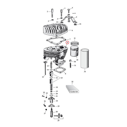 CYLINDER, SET OF F&R