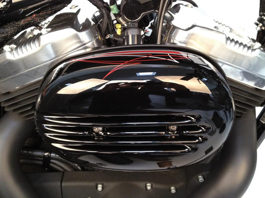 Air Cleaner Cover Sportster Black fin