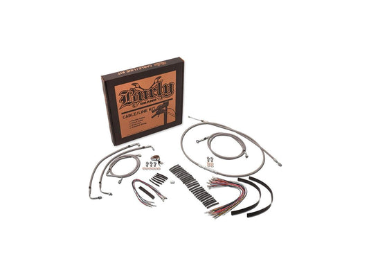 Burly Stainless Steel Braided Cable Kit For 16 Inch Bars