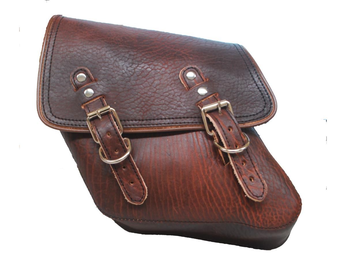 The "Solo"Saddlebag brown Dyna models 06-12 left